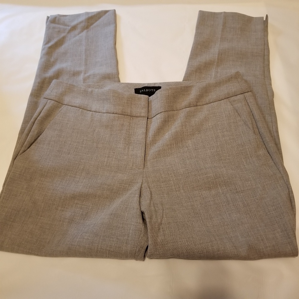 Talbots heather grey Signature dress pants. Size 8